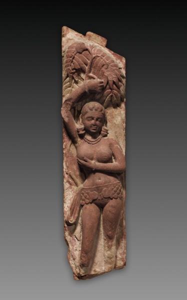 Railing Pillar with a Yakshi (Female Nature Divinity)