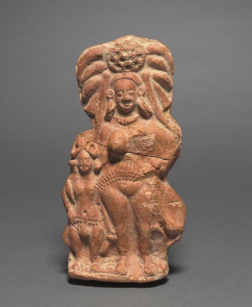 Nature Divinity (Yakshi) with Dwarf Hermaphrodite
