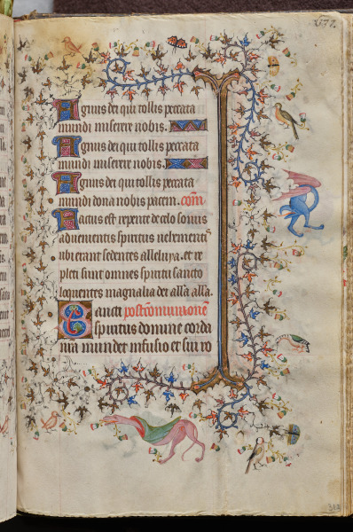 Hours of Charles the Noble, King of Navarre (1361-1425), fol. 313r, Text