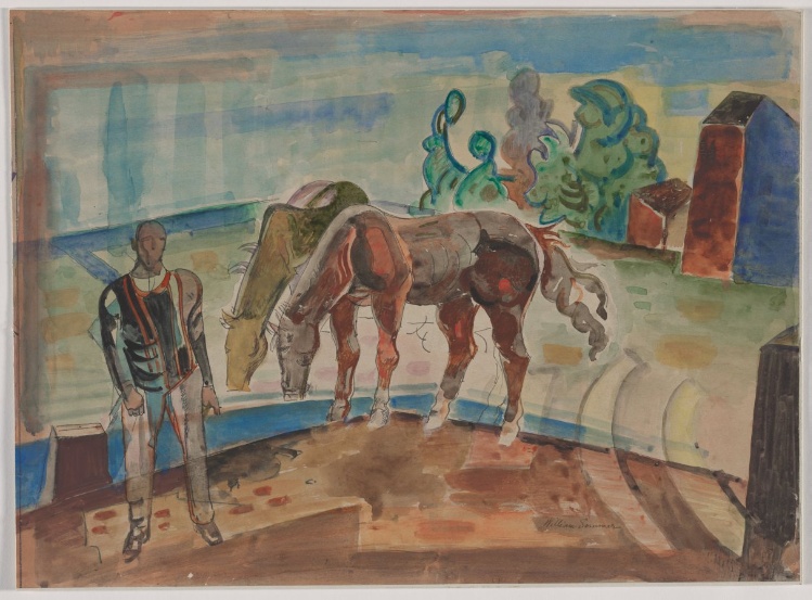 Man and Two Horses