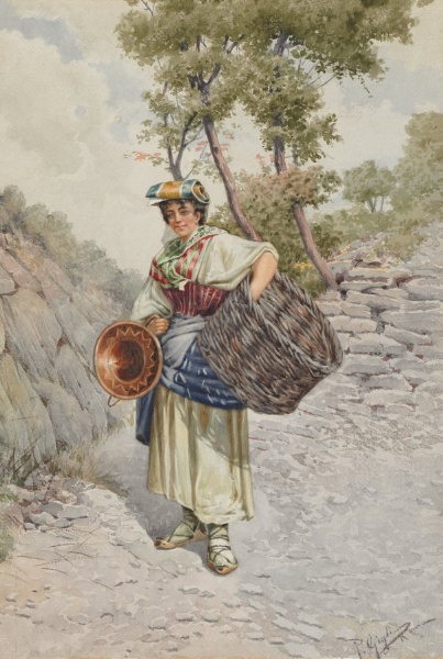 Peasant Girl on a Stony Road