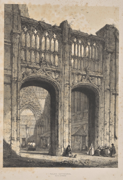 Architecture of the Middle Ages:  Rouen Cathedral, North Entrance