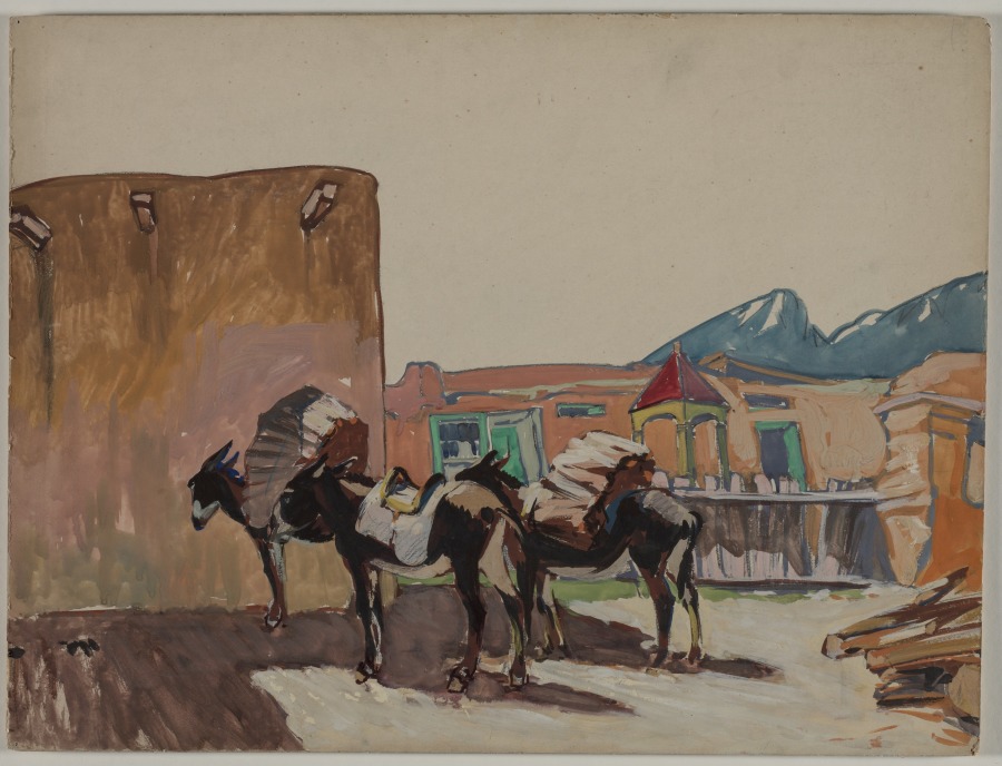 Early Morning Sketch, Taos, New Mexico, Henry Keller, c. 1891–1949