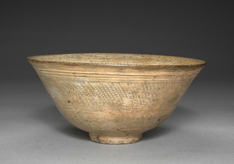 Bowl with Stamped Floral Decoration