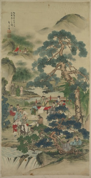 Chinese Sages in a Garden