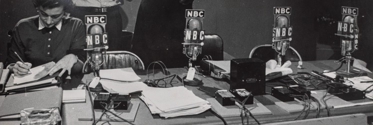 Microphones at NBC During Election Night