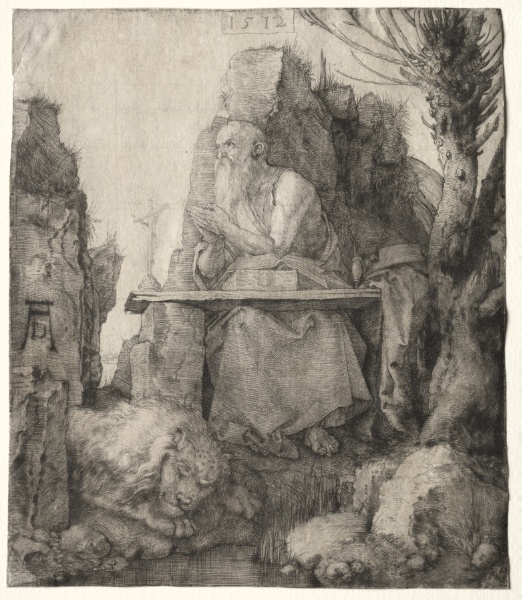 St. Jerome Seated near a Pollard Willow