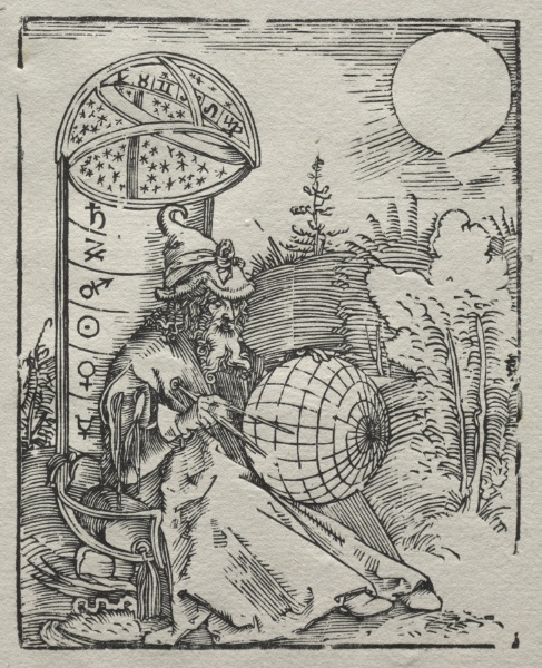 Ptolemaeus mit dem Himmelsglobus