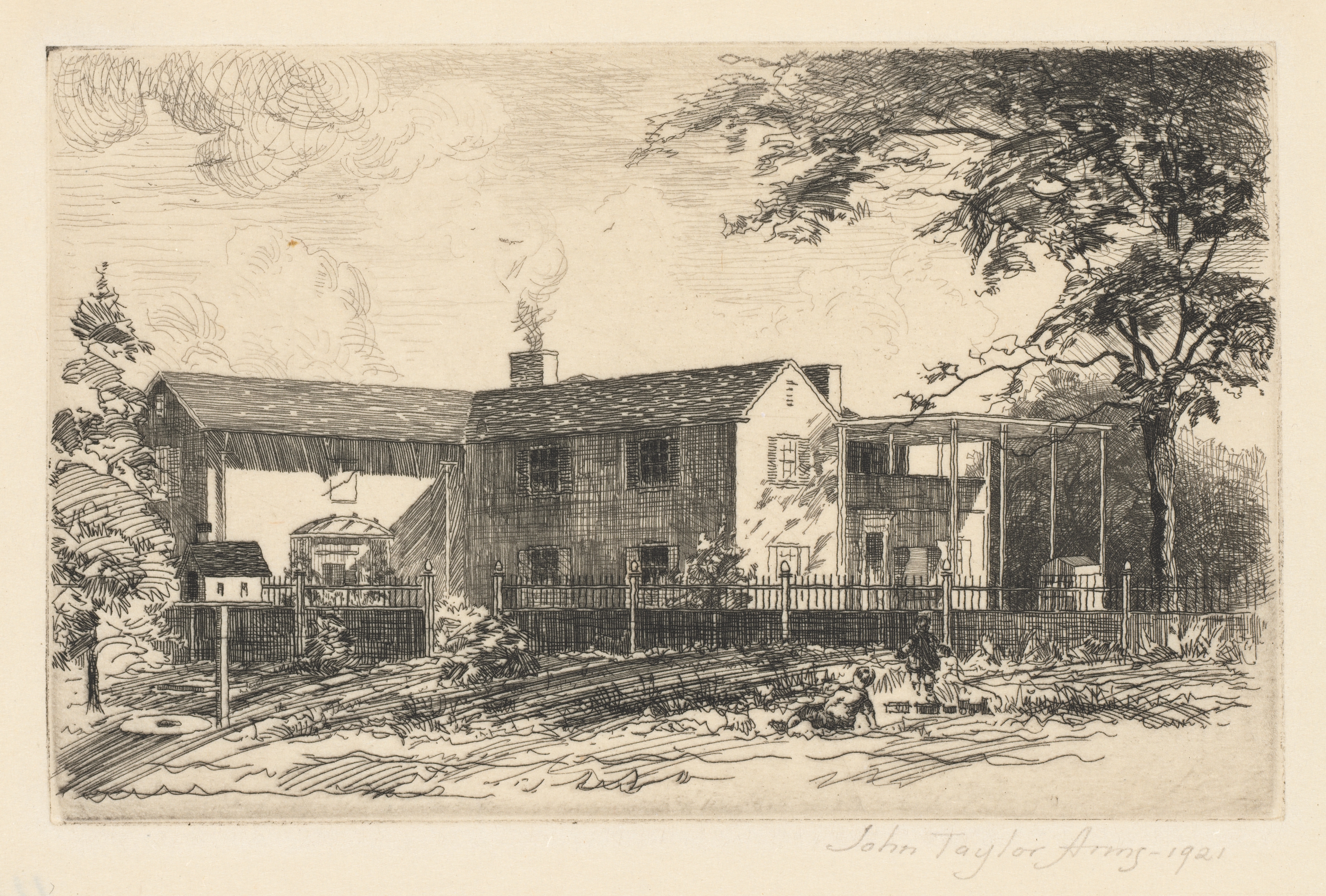 Millstone Cottage, Greenfield Hill, Fairfield, Conn., Christmas Card, 1921