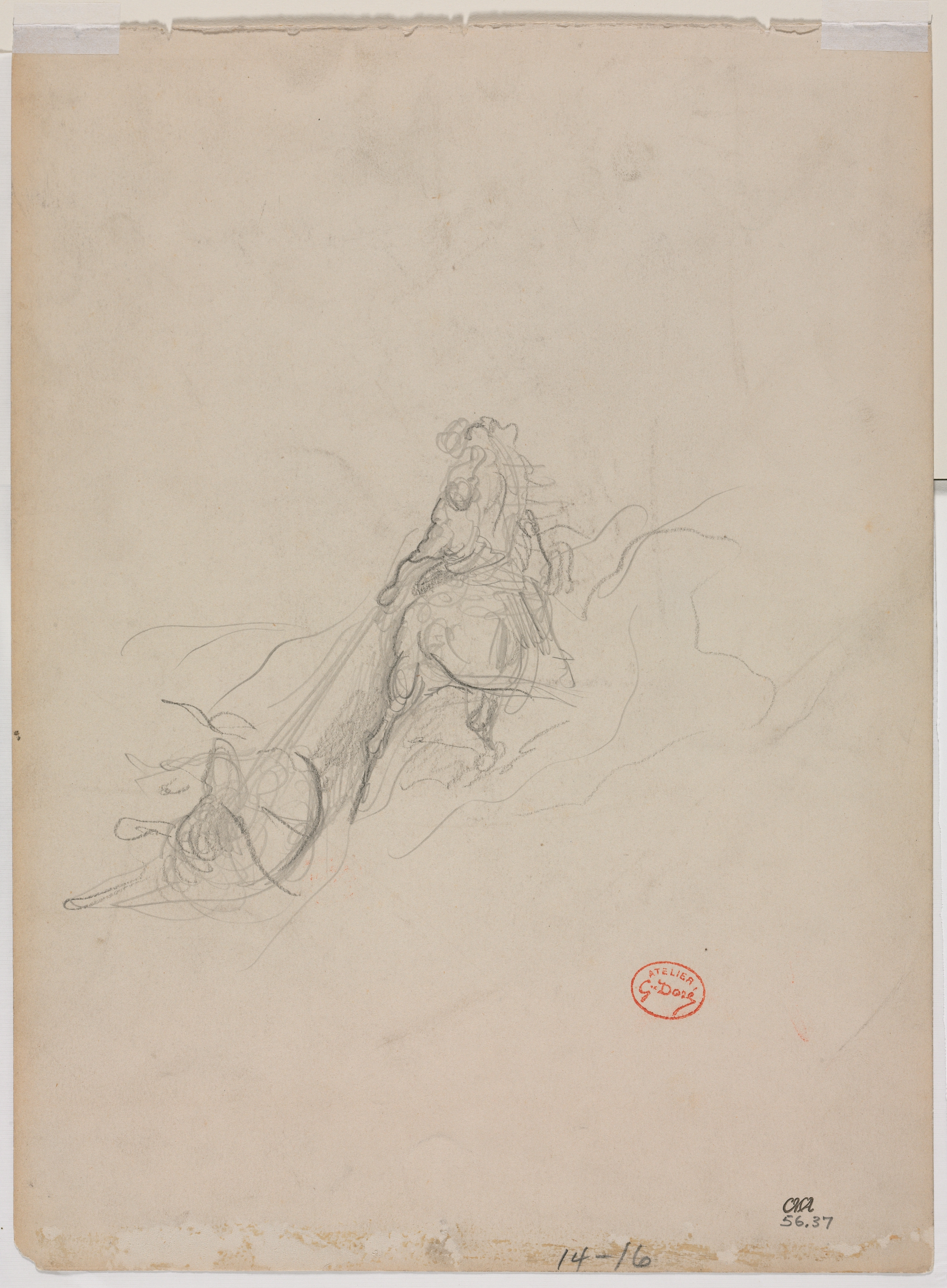 Sketch of Hunting Scene (verso)