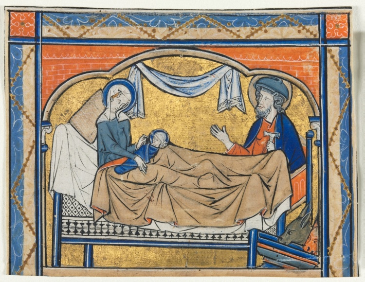 Miniature Excised from a Psalter: The Nativity