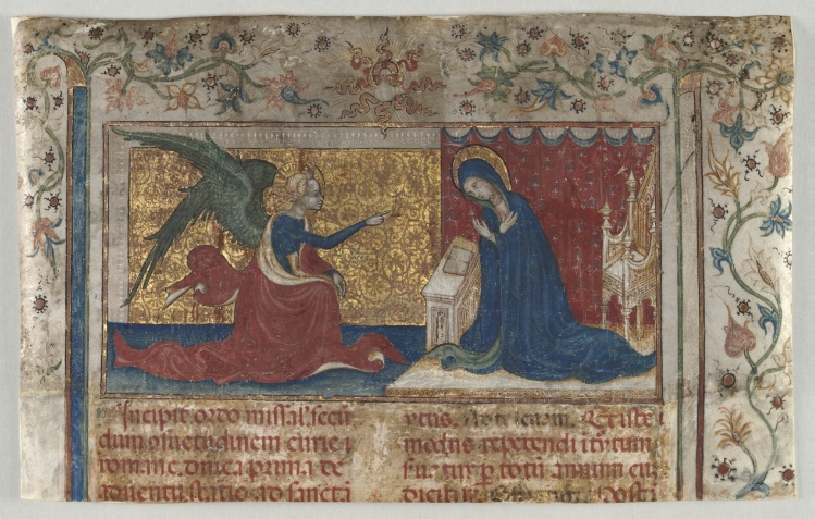 Half Leaf from a Missal: The Annunciation