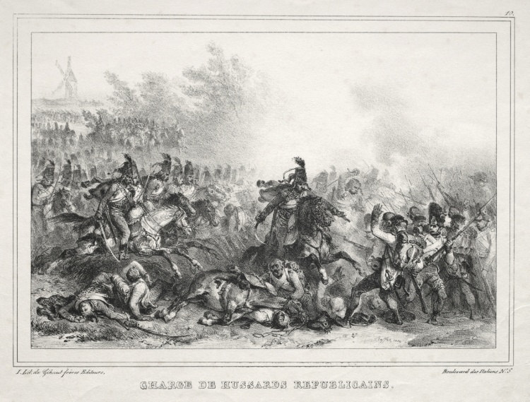 Album pour 1833:  Charge de Hussards Républicains