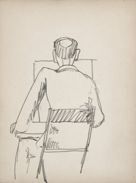 Sketchbook No. 3, page 7: Seated Man from Behind