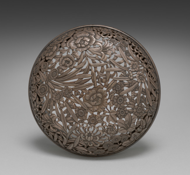 Lid for an Incense Burner with Peony and Cloud