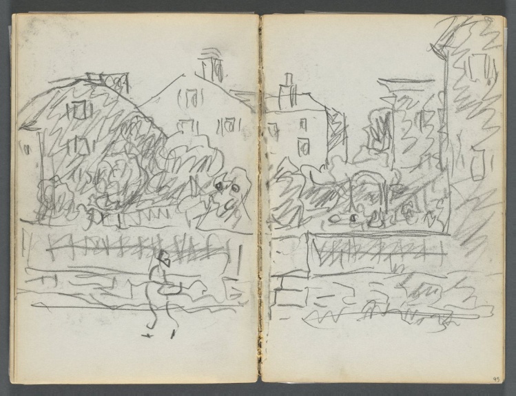 Sketchbook, The Dells, N° 127, page 094 & 95: Village Street