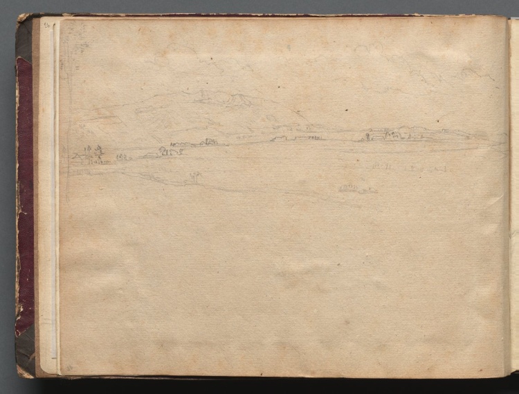 Album with Views of Rome and Surroundings, Landscape Studies, page 03b: Roman Panoramic Landscape