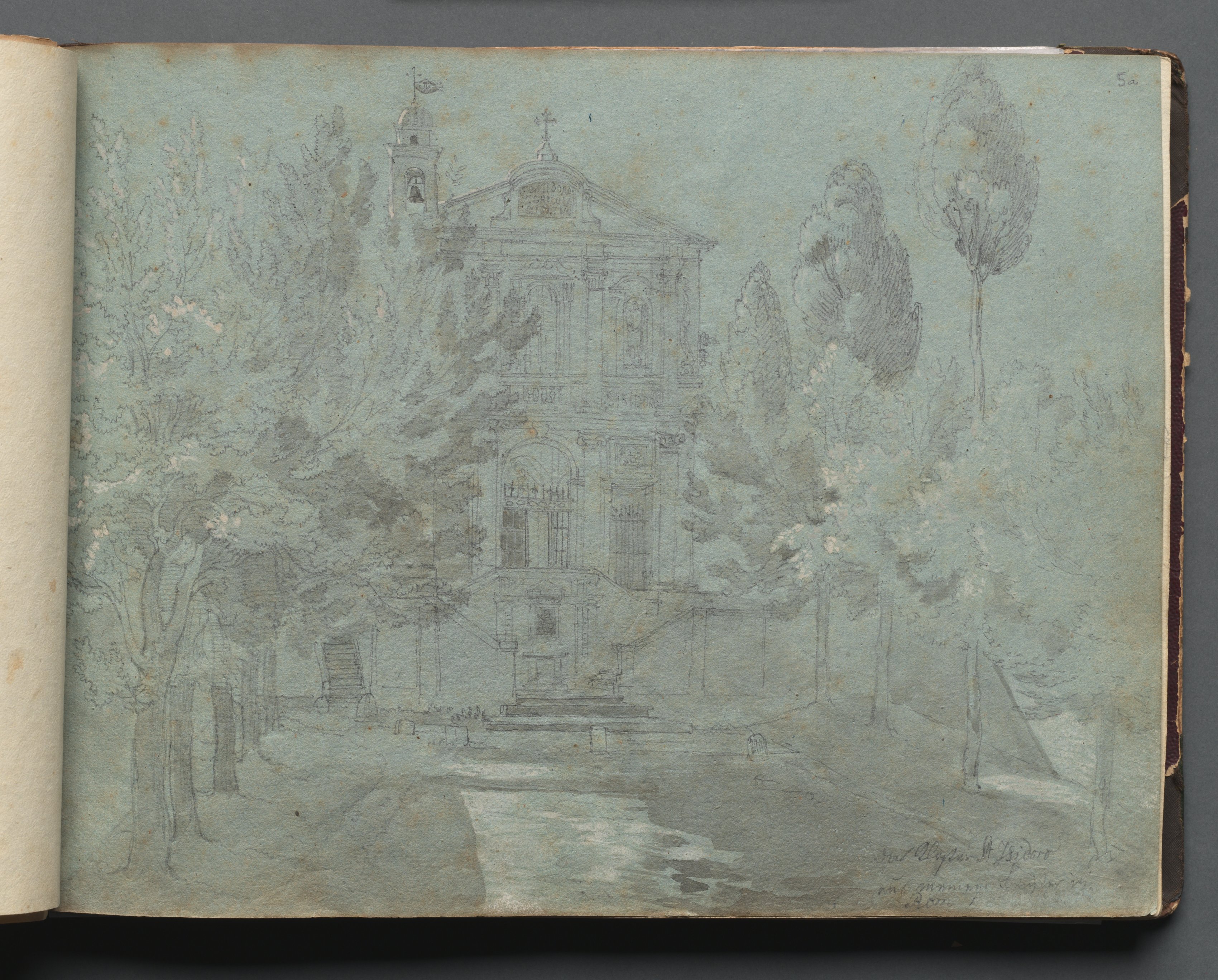 Album with Views of Rome and Surroundings, Landscape Studies, page 05a: "Saint Isidoro"