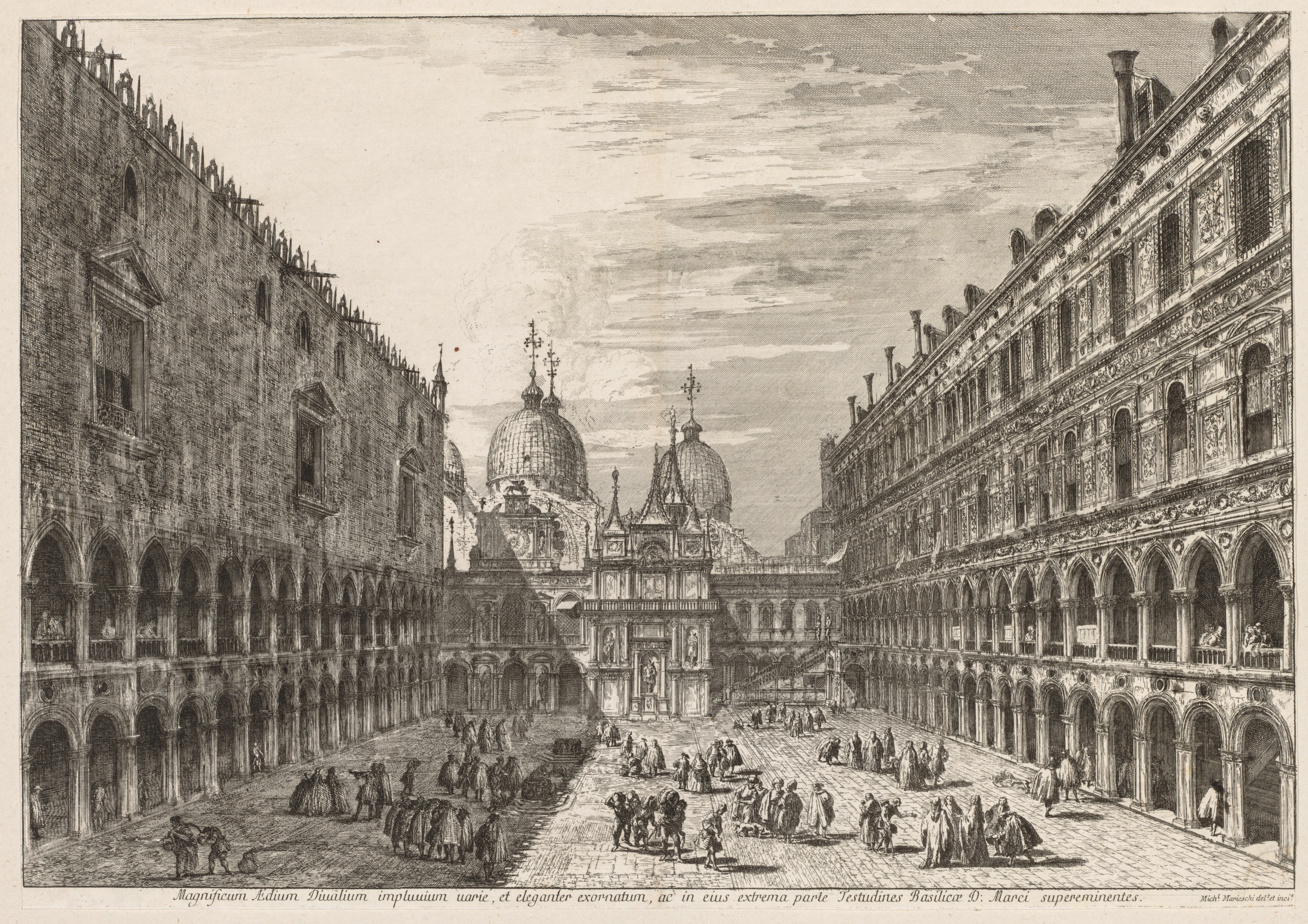 Views of Venice:  The Courtyard of the Ducal Palace