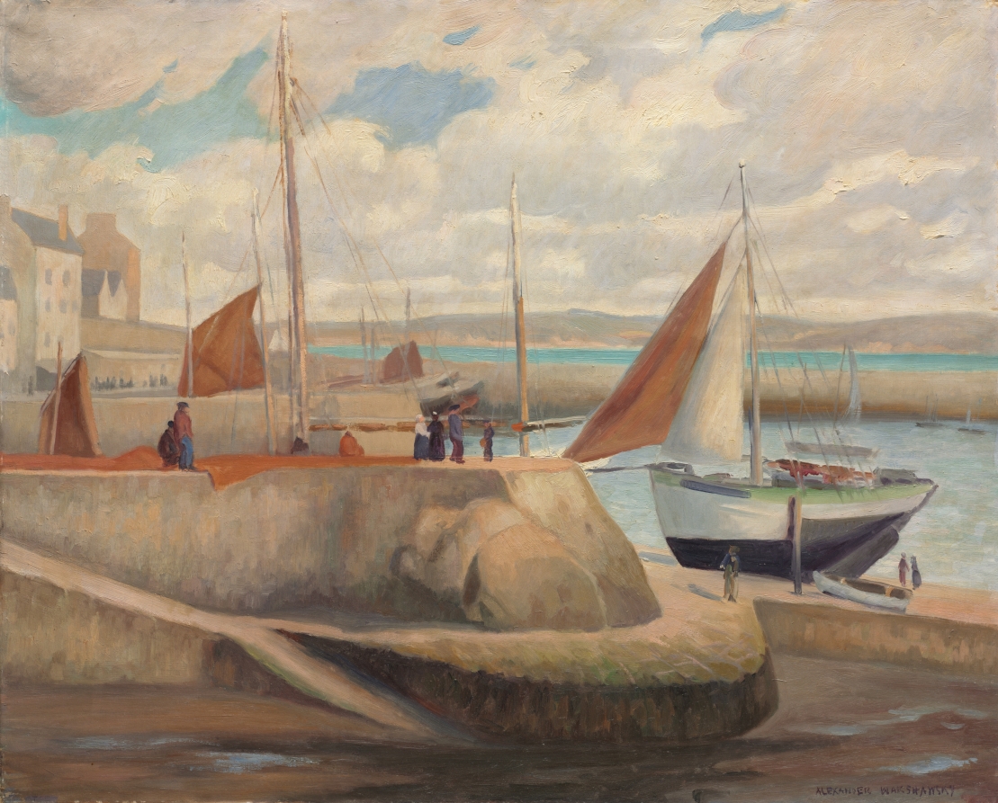 Port of Douarnenez, Alexander Warshawsky, c. 1933