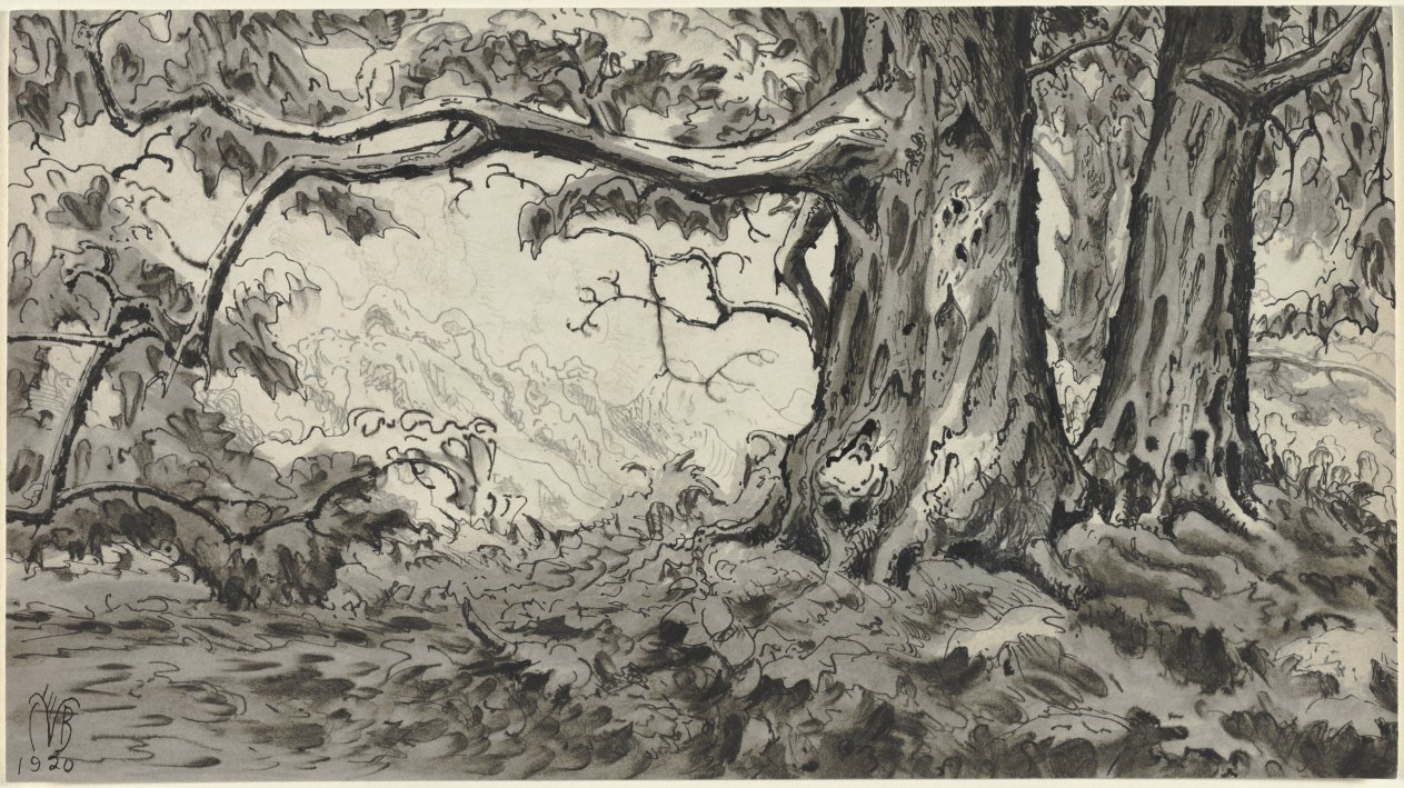 Chestnut Trees, Charles Burchfield, 1920