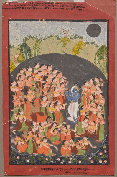 Krishna and the Gopis Gather for Rasamandala