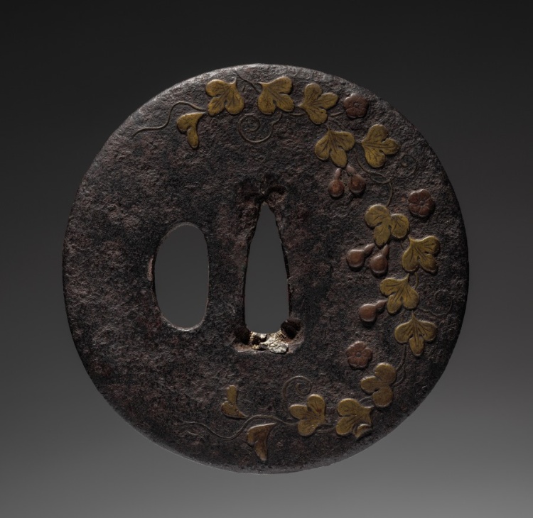 Sword Guard (Tsuba) with Gourds on Vine