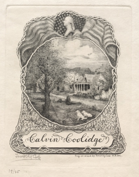 Bookplate of Calvin Coolidge