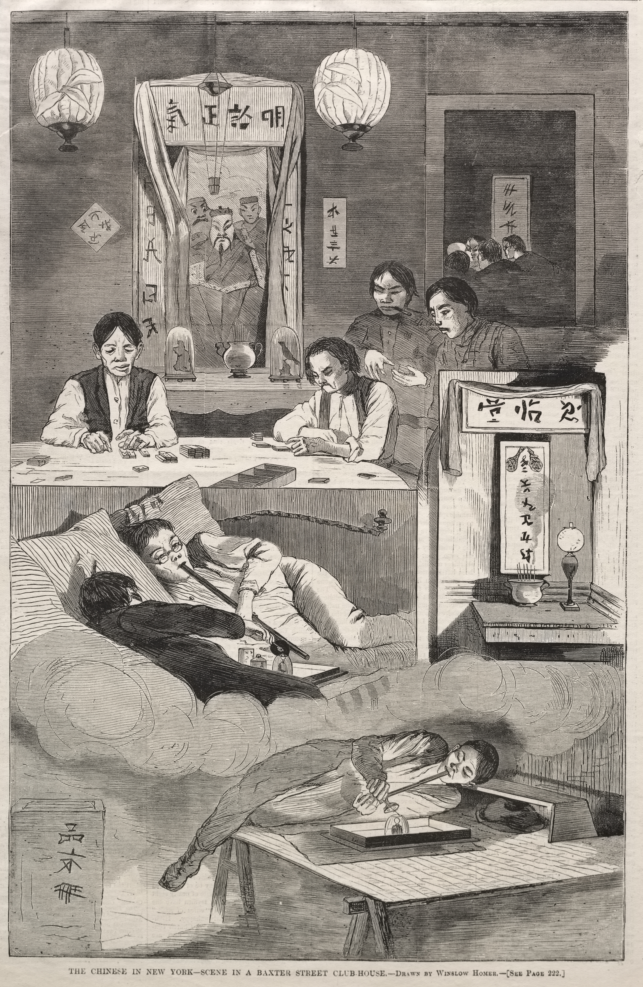 The Chinese in New York - Scene in a Baxter Street Club-House