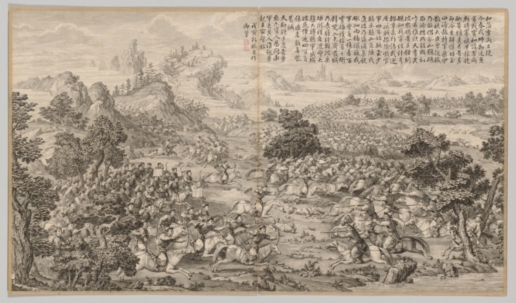 Victory at Heluo Heshi: from Battle Scenes of the Quelling of Rebellions in the Western Regions, with Imperial Poems