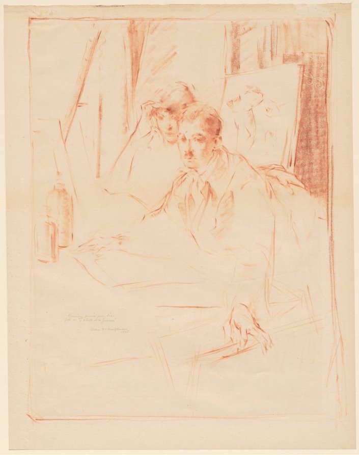 The Artist and his Wife, Arthur William Heintzelman, 1925