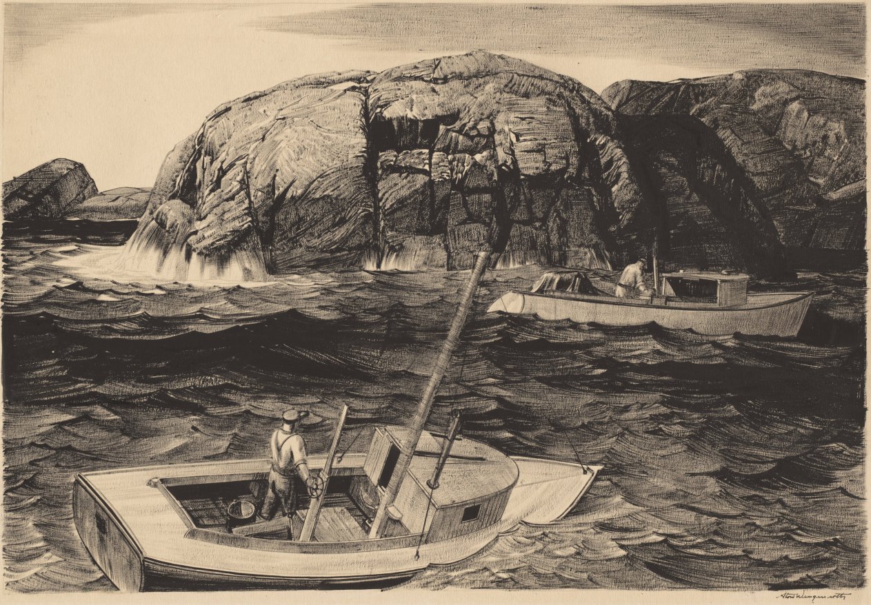 Maine Lobsterman, Port Clyde, Maine, Stow Wengenroth, 1944