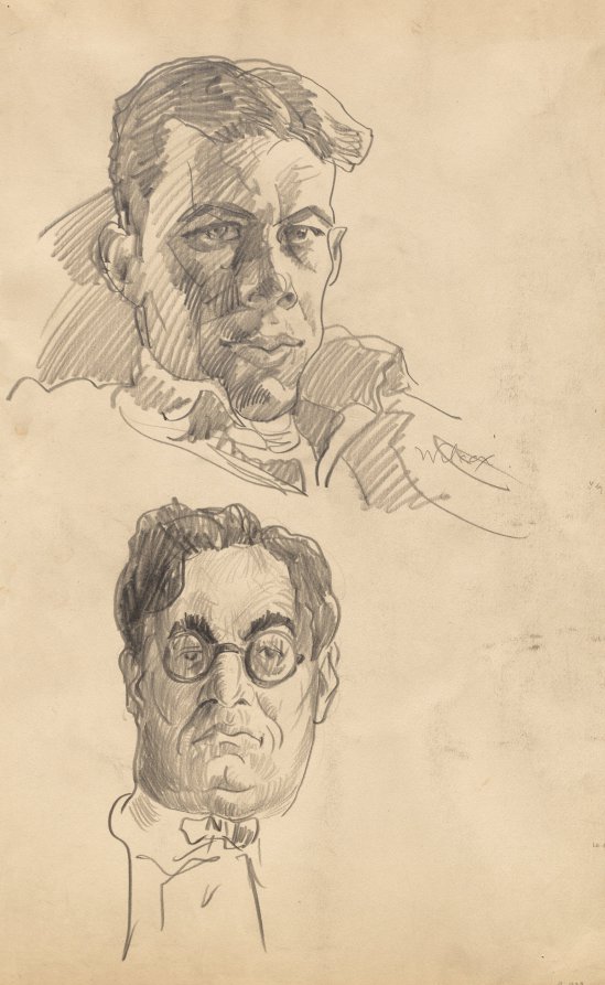 Paul Bough Travis and Frank Nelson Wilcox (recto), Frank Wilcox, c. 1924