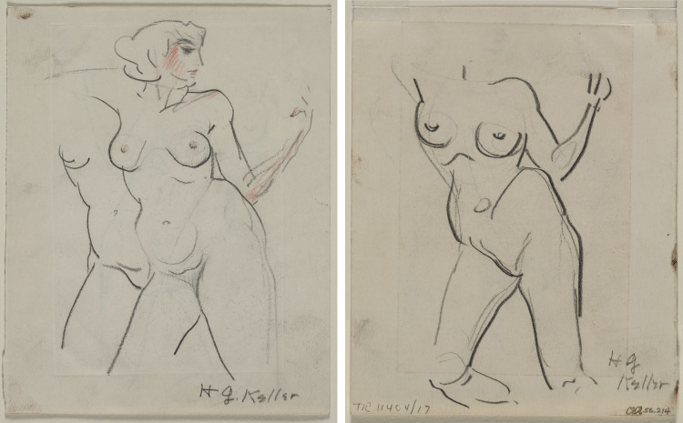 Sketch of Two Nudes (recto) Torso Sketch (verso) 