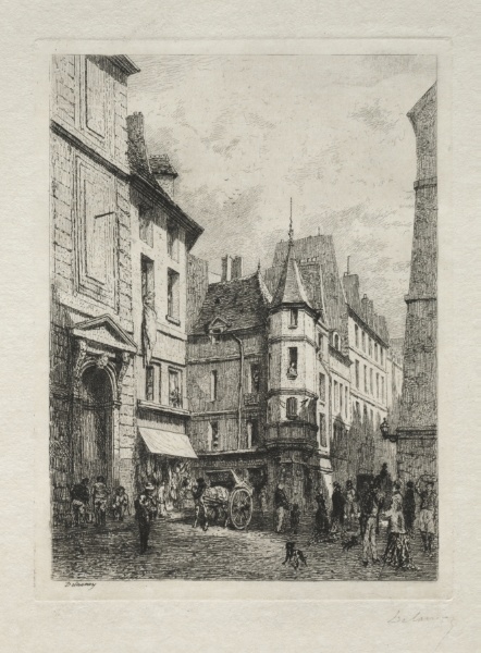 Tourelle en Fontaine Rue d'Ecole de Medicines demolies en 1877