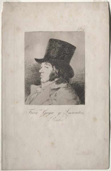 Francisco de Goya y Lucientes, Painter (Self-Portrait), Plate 1
