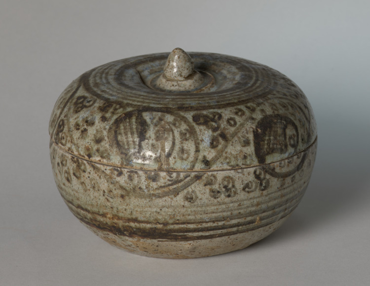 Covered Bowl with Painted Decoration with Lid