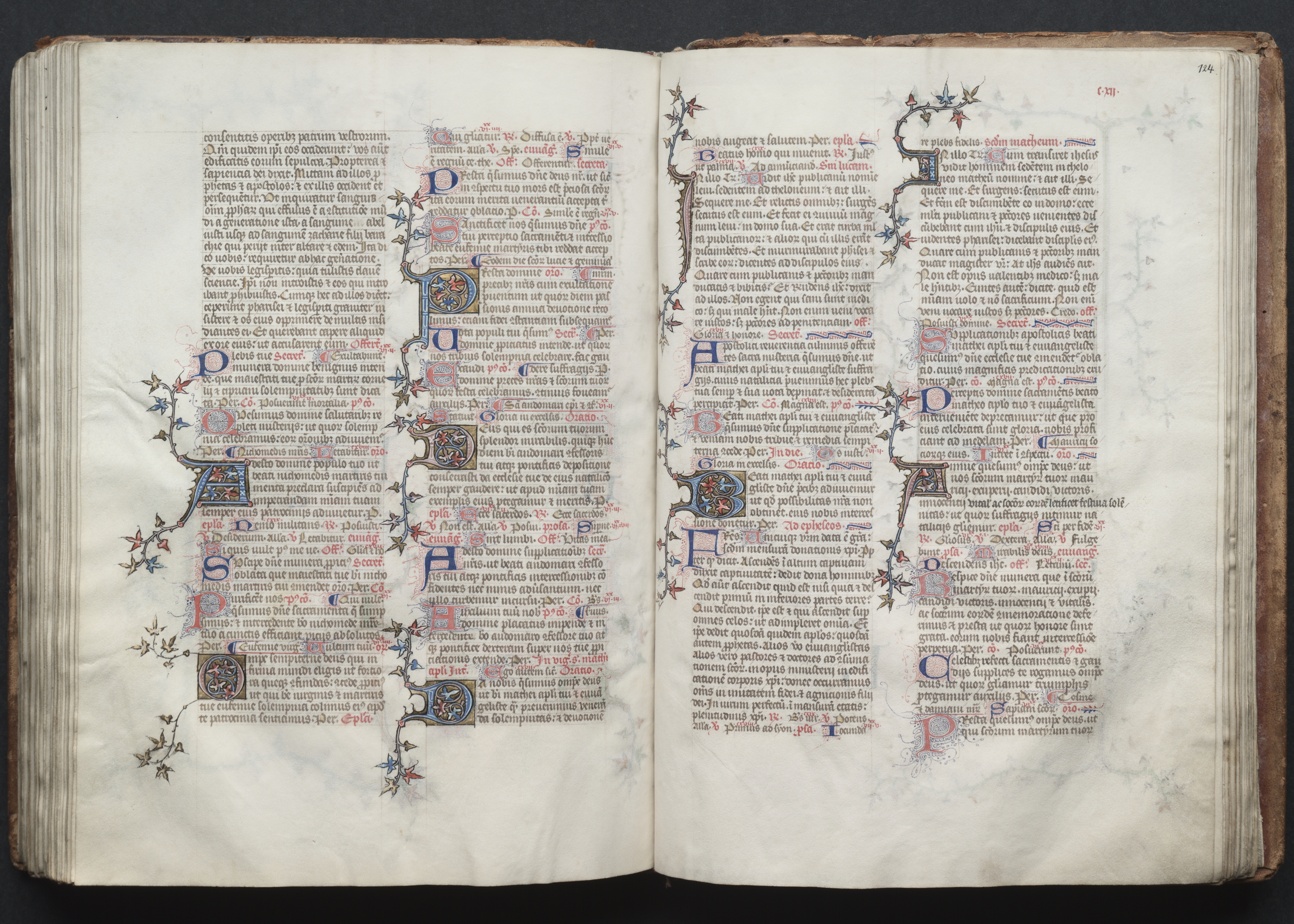 The Gotha Missal:  Fol. 124r, Text