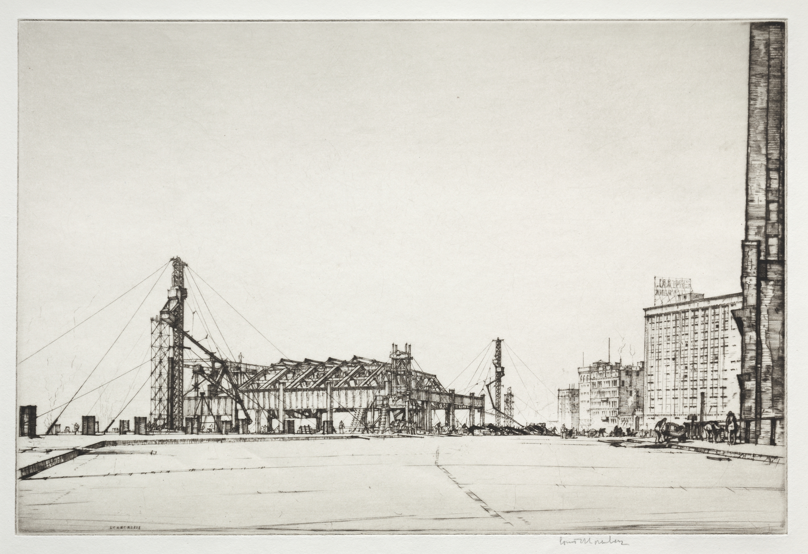 Railroad Construction, Cleveland:  Station and Prospect Avenue, October 1928