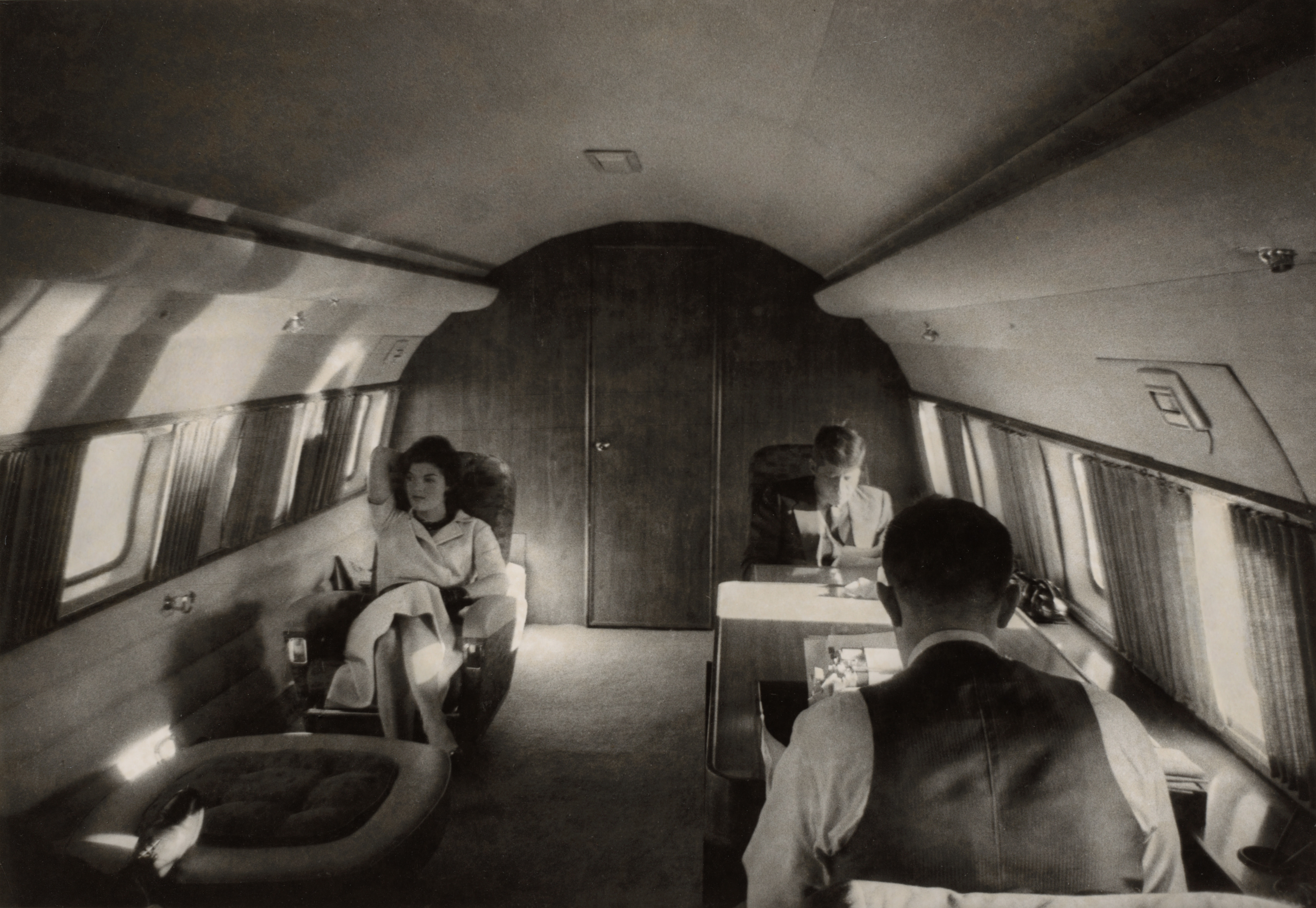 John F. Kennedy and Jackie Kennedy on Air Force One