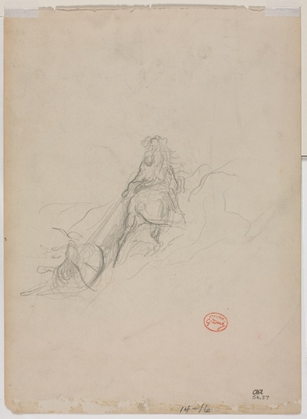Sketch of Hunting Scene (verso)