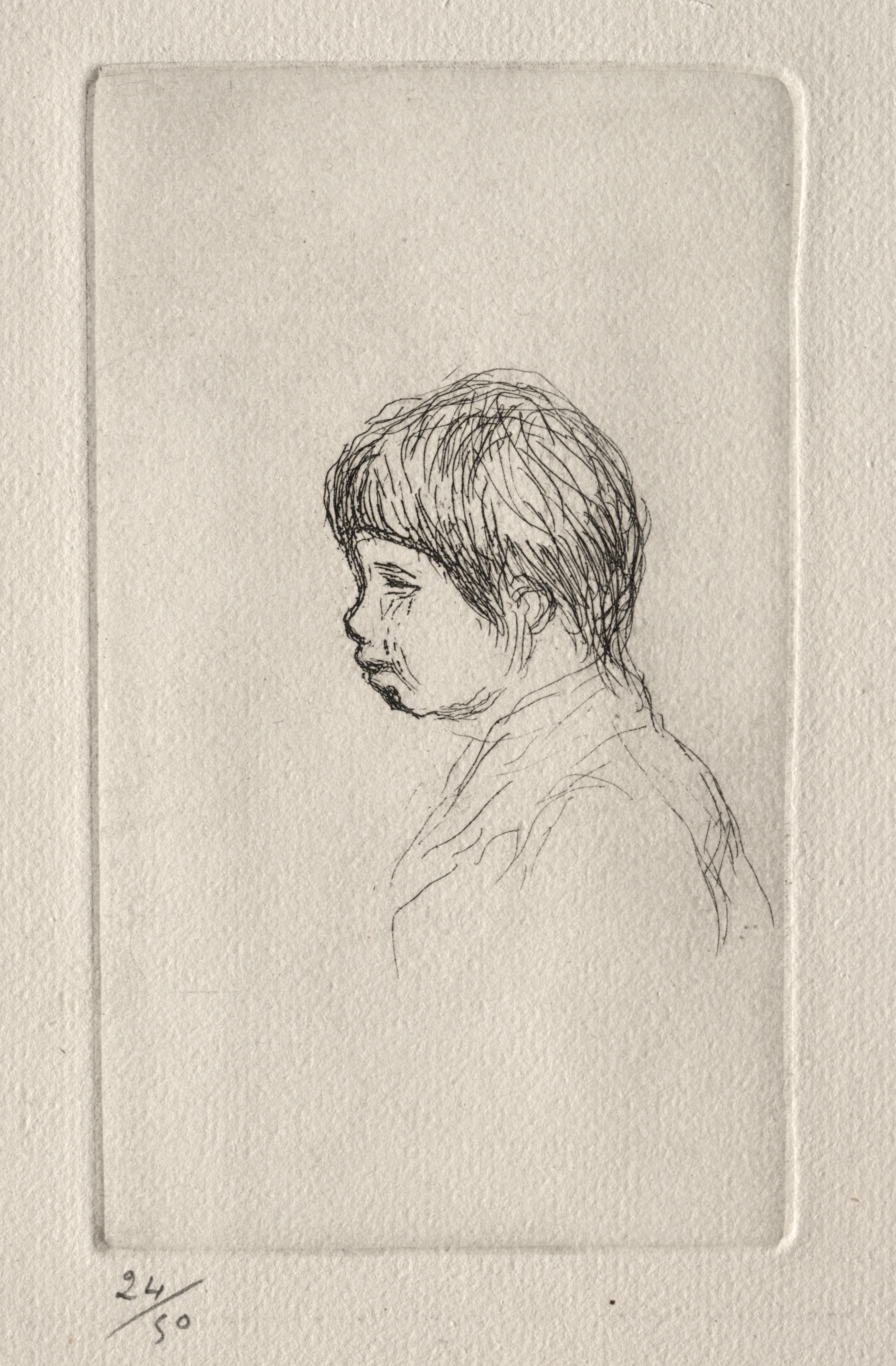 Claude Renoir, the Artist's Son, in Profile