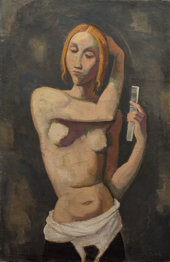 Young Woman Combing Her Hair, Karl Hofer, 1944