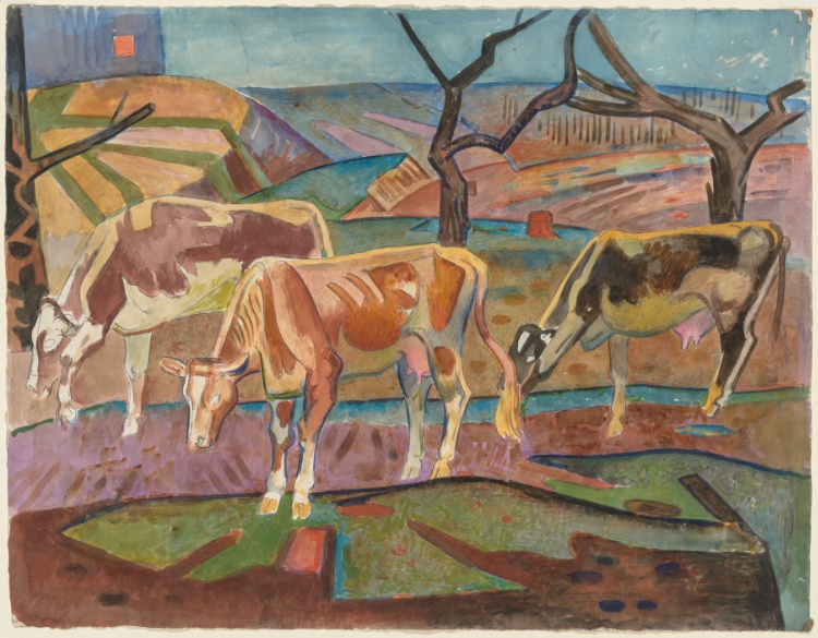 Early Spring: Cows