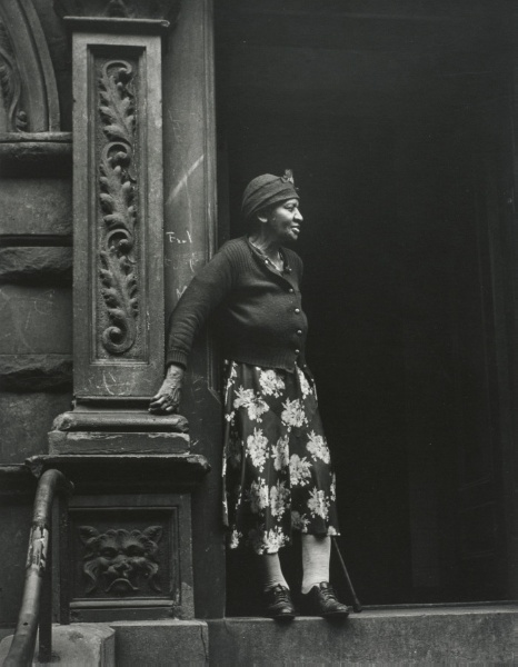 Woman Standing in Doorway, East Harlem, NY