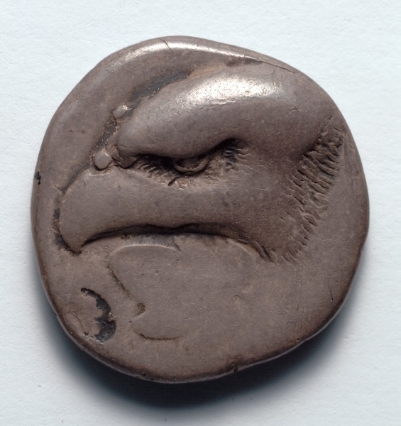 Stater: Head of Eagle, Ivy Leaf (obverse)
