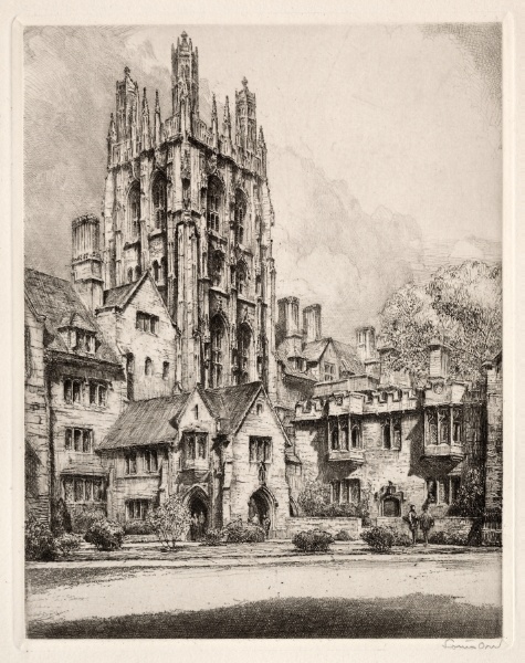 Yale University:  Wrexham Tower, Memorial Quadrangle