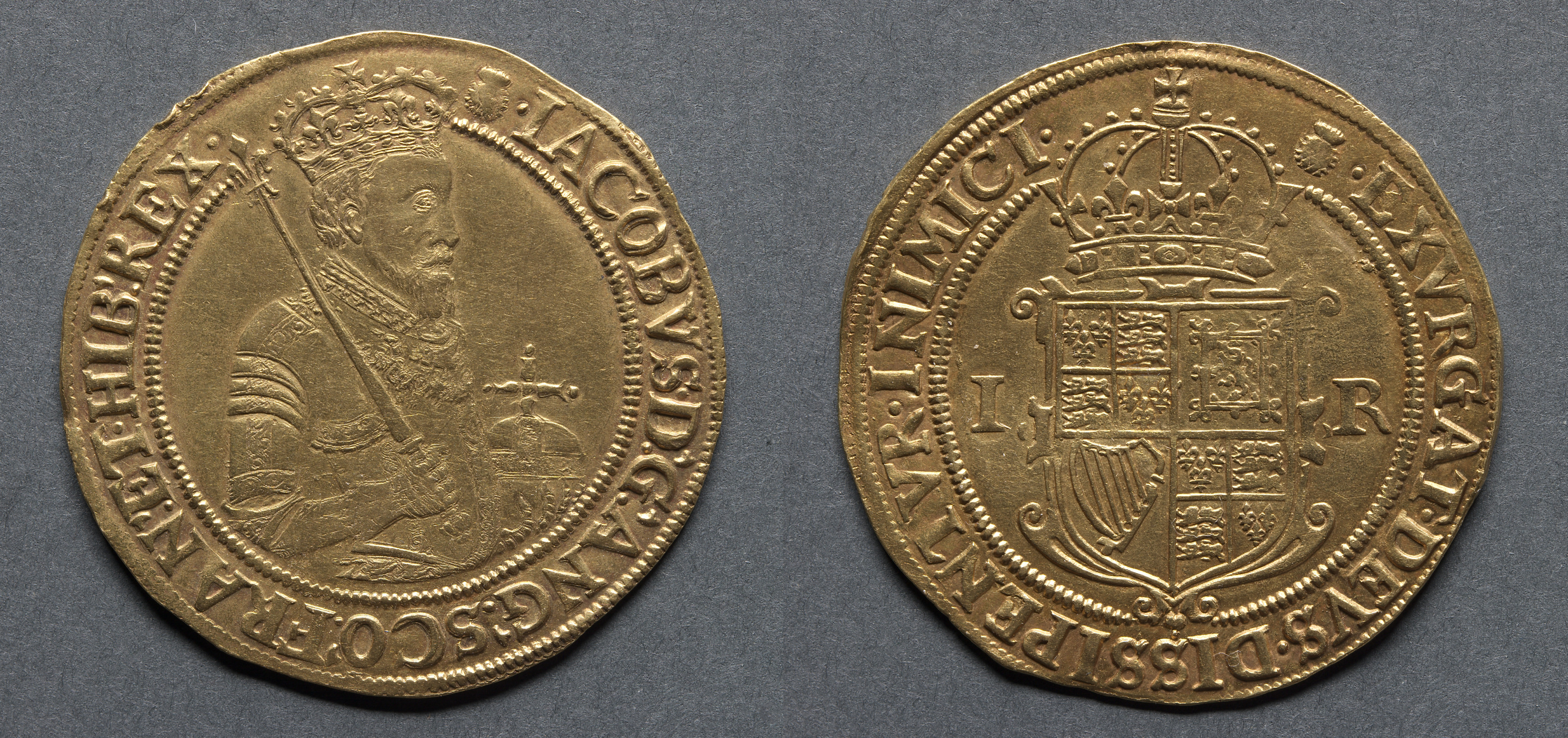 Sovereign: James I (obverse); Crowned Shield (reverse)