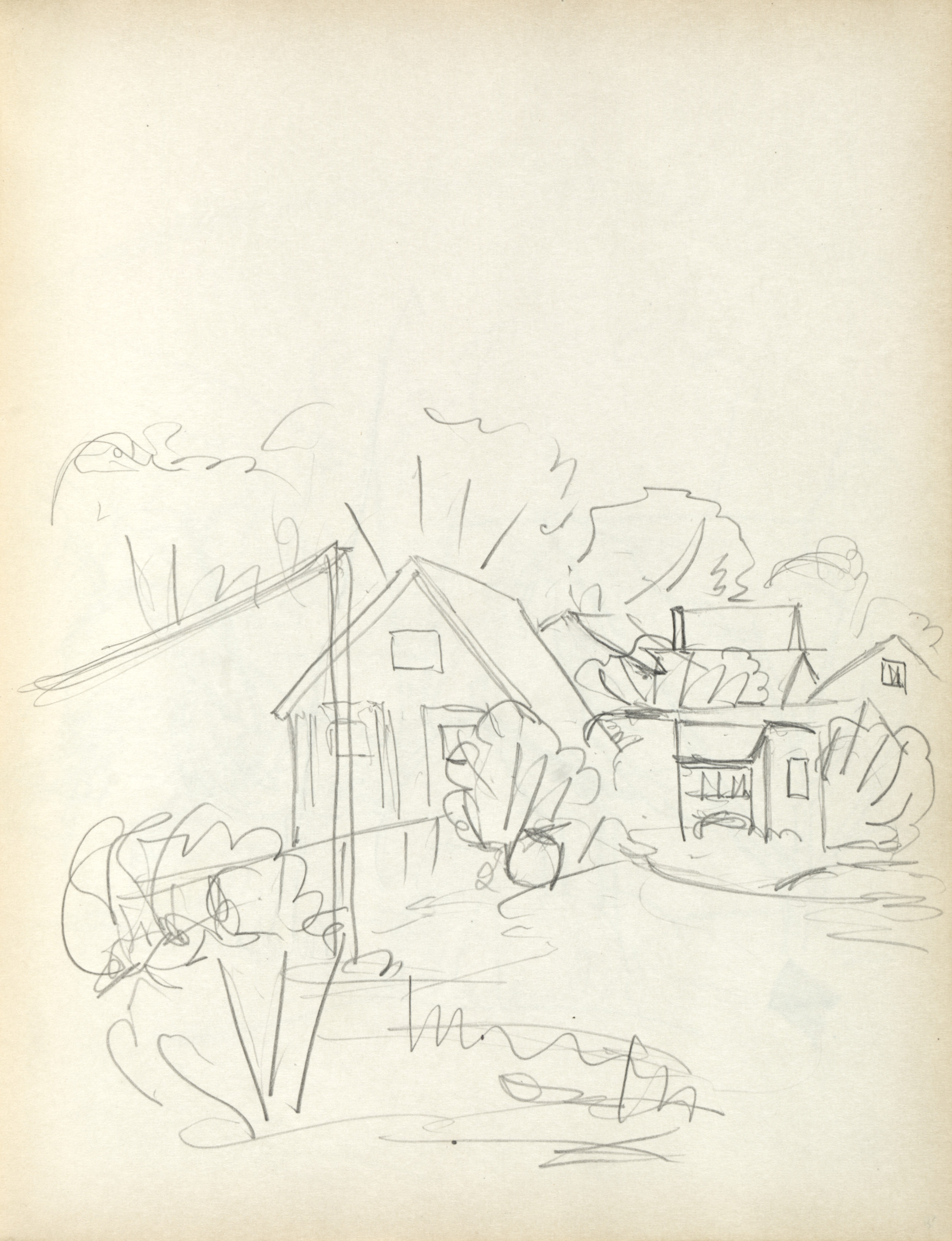Sketchbook #1: Houses and trees (page 69)