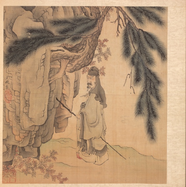 Paintings after Ancient Masters: Scholar with Staff and Brush